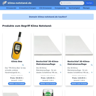 Screenshot klima-notstand.de