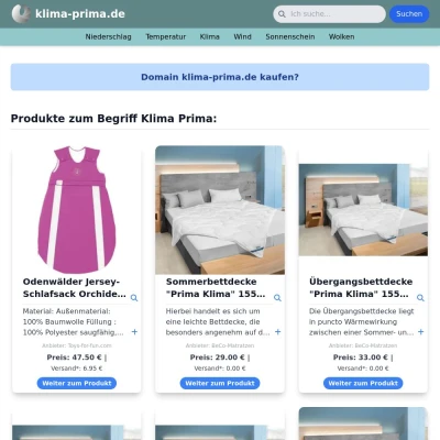 Screenshot klima-prima.de