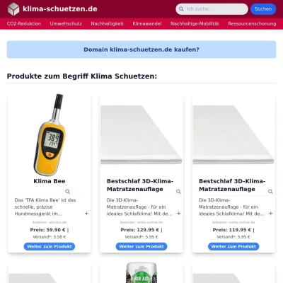 Screenshot klima-schuetzen.de