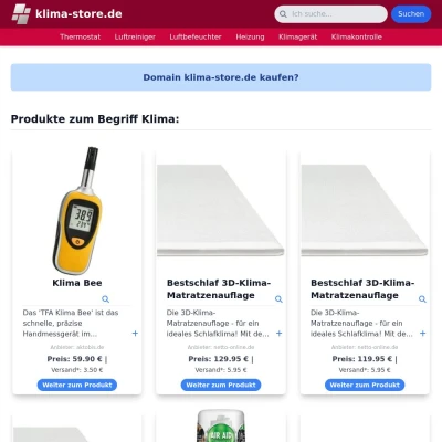 Screenshot klima-store.de