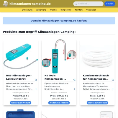 Screenshot klimaanlagen-camping.de