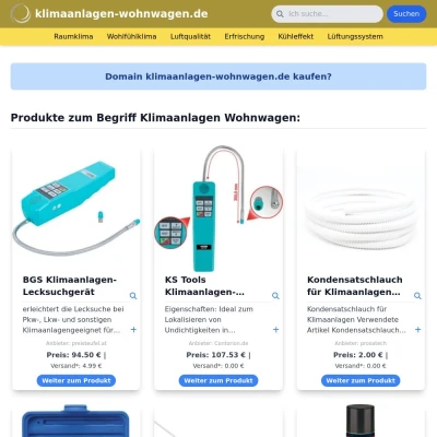 Screenshot klimaanlagen-wohnwagen.de