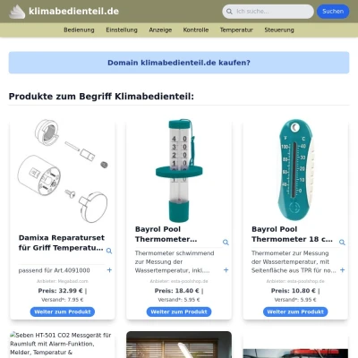 Screenshot klimabedienteil.de