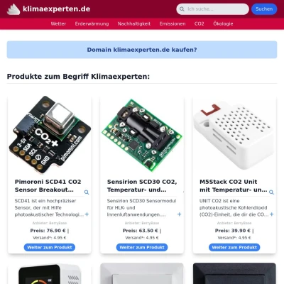 Screenshot klimaexperten.de