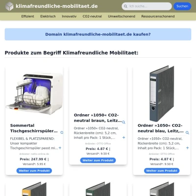 Screenshot klimafreundliche-mobilitaet.de