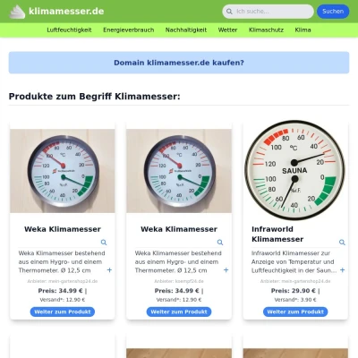 Screenshot klimamesser.de