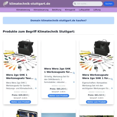 Screenshot klimatechnik-stuttgart.de