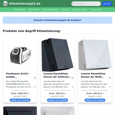 Screenshot klimatisierung24.de