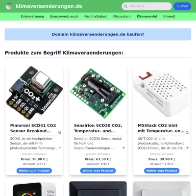 Screenshot klimaveraenderungen.de