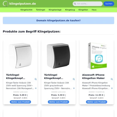 Screenshot klingelputzen.de