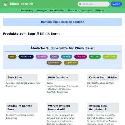 Screenshot klinik-bern.ch