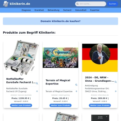 Screenshot klinikerin.de