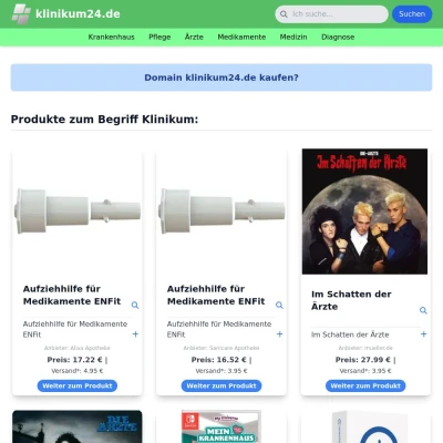 Screenshot klinikum24.de
