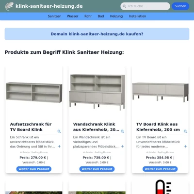 Screenshot klink-sanitaer-heizung.de