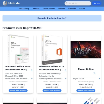 Screenshot klmh.de