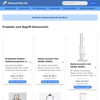 Screenshot klomuschel.de