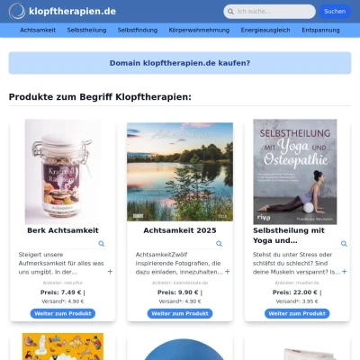 Screenshot klopftherapien.de