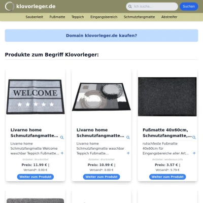 Screenshot klovorleger.de