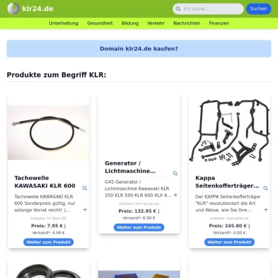 Screenshot klr24.de