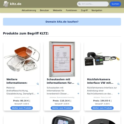 Screenshot kltz.de