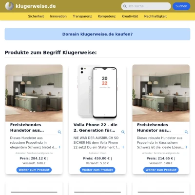 Screenshot klugerweise.de