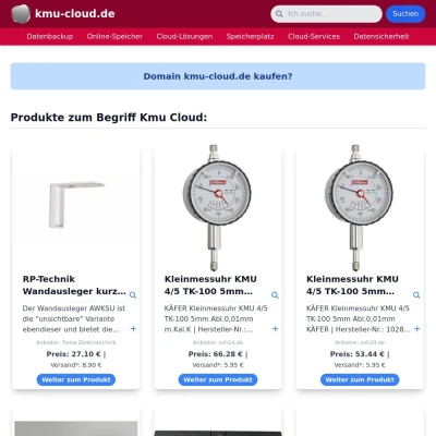 Screenshot kmu-cloud.de