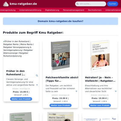 Screenshot kmu-ratgeber.de