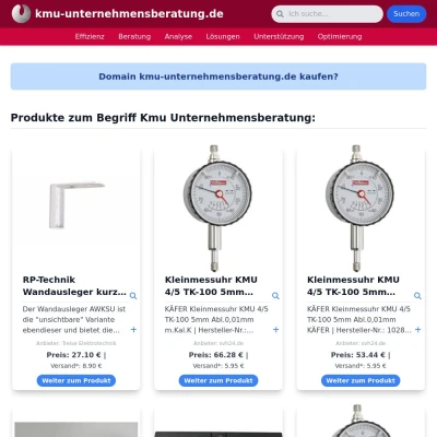 Screenshot kmu-unternehmensberatung.de