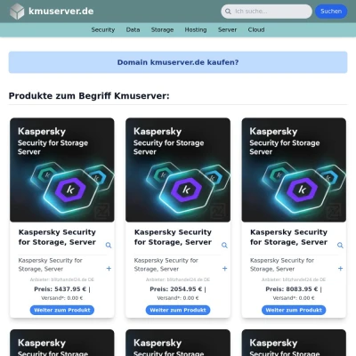 Screenshot kmuserver.de