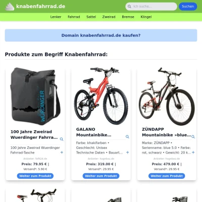 Screenshot knabenfahrrad.de