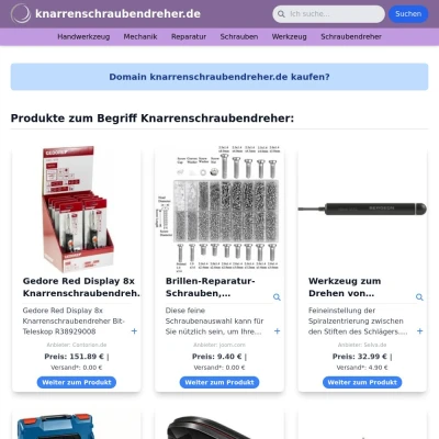 Screenshot knarrenschraubendreher.de