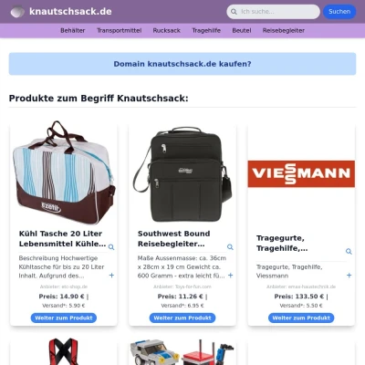 Screenshot knautschsack.de