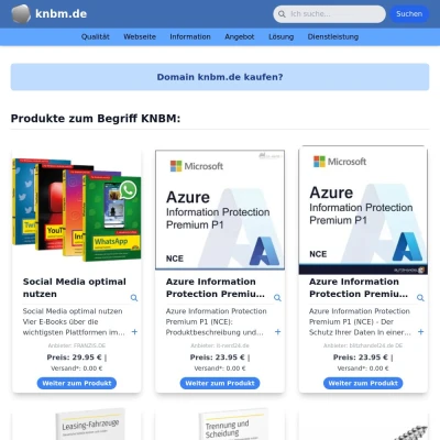 Screenshot knbm.de