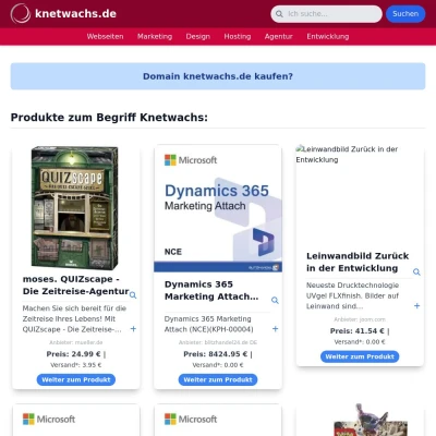 Screenshot knetwachs.de