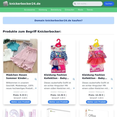 Screenshot knickerbocker24.de