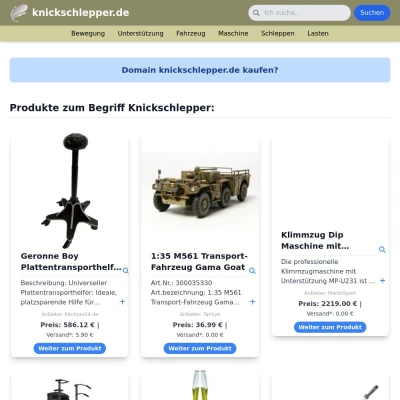 Screenshot knickschlepper.de