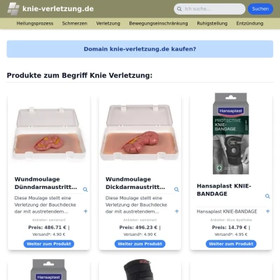 Screenshot knie-verletzung.de