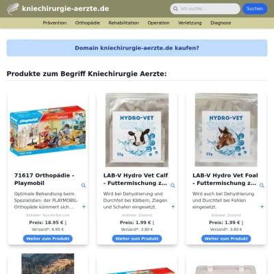 Screenshot kniechirurgie-aerzte.de