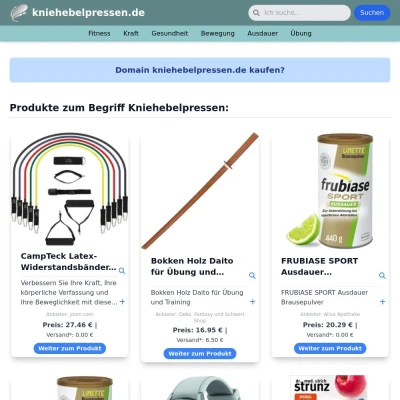 Screenshot kniehebelpressen.de