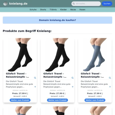 Screenshot knielang.de