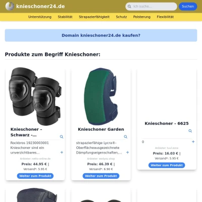 Screenshot knieschoner24.de