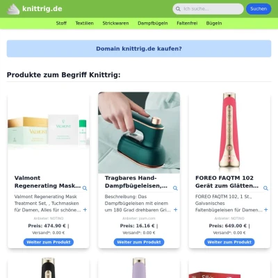 Screenshot knittrig.de