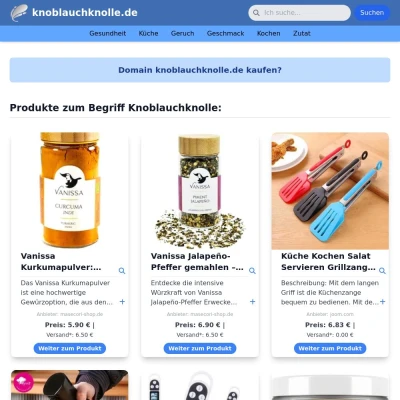 Screenshot knoblauchknolle.de