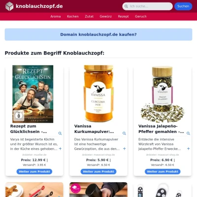 Screenshot knoblauchzopf.de