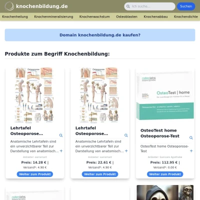 Screenshot knochenbildung.de