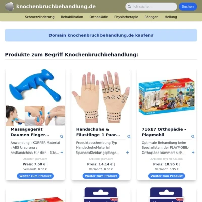 Screenshot knochenbruchbehandlung.de