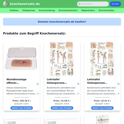 Screenshot knochenersatz.de