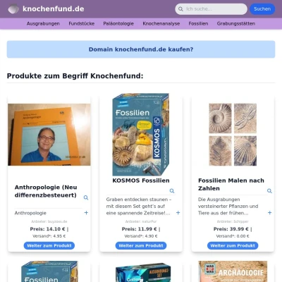 Screenshot knochenfund.de