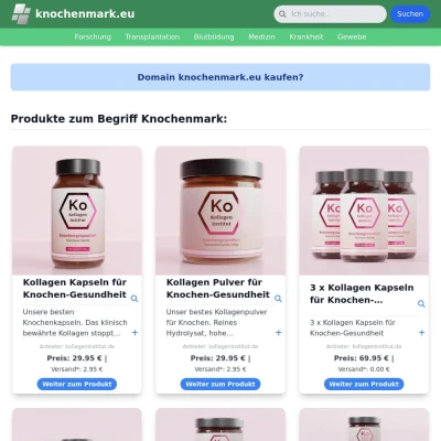 Screenshot knochenmark.eu