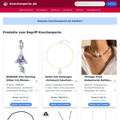 Screenshot knochenperle.de